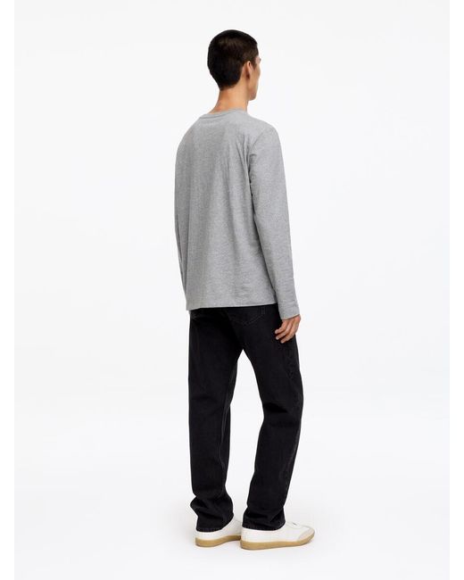 ARKET Gray Regular Long-Sleeve T-Shirt for men