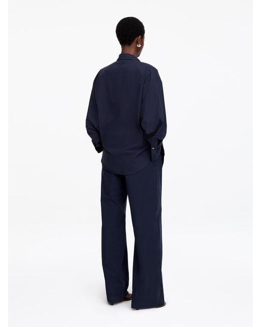 ARKET Blue Utility Cotton Shirt