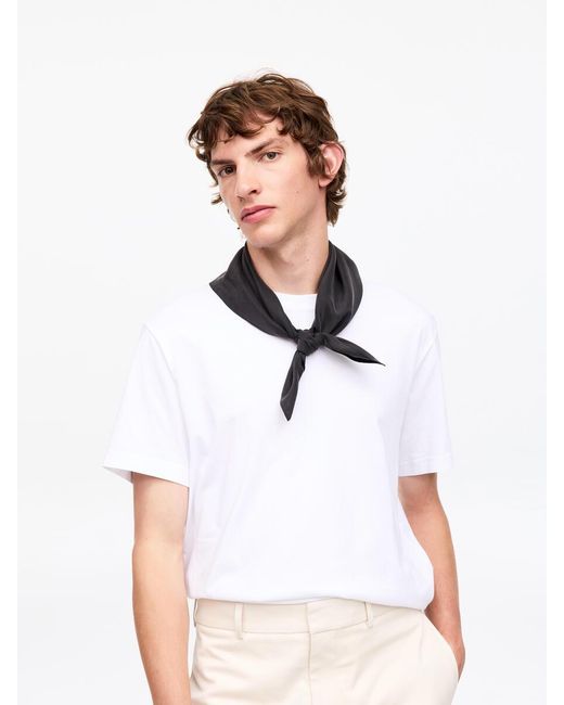 ARKET Black Silk Scarf for men