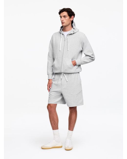 ARKET Gray Jersey Zip Hoodie for men