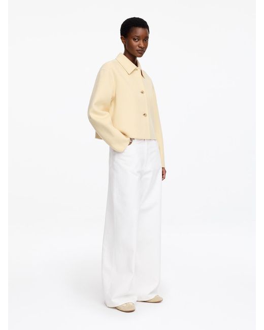 ARKET White Doublé Wool-Blend Overshirt