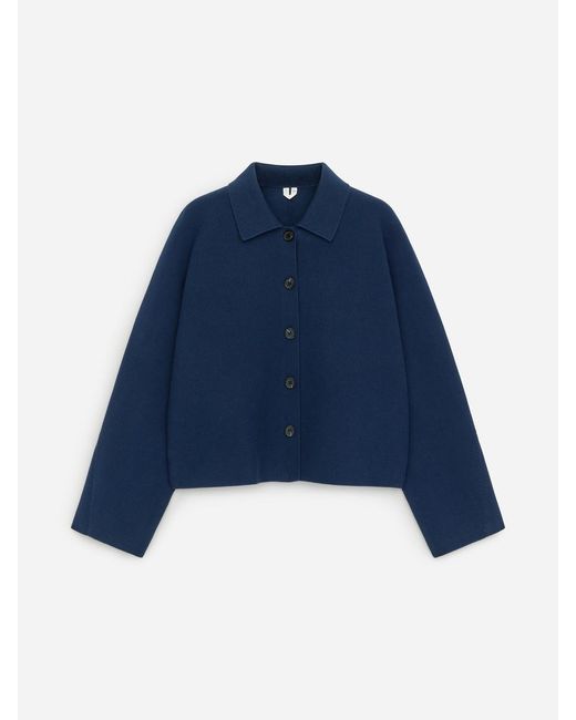 ARKET Blue Knitted Cotton Jacket