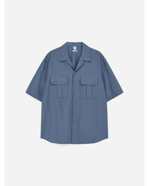 ARKET Blue Oversized Resort Shirt for men