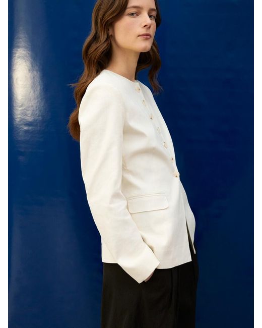 ARKET Natural Linen-Blend Blazer