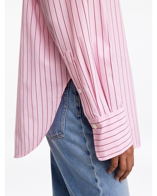 ARKET Pink Relaxed-Fit Poplin Shirt