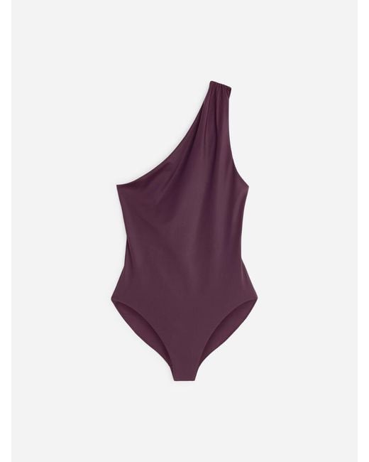 ARKET White One-Shoulder Swimsuit