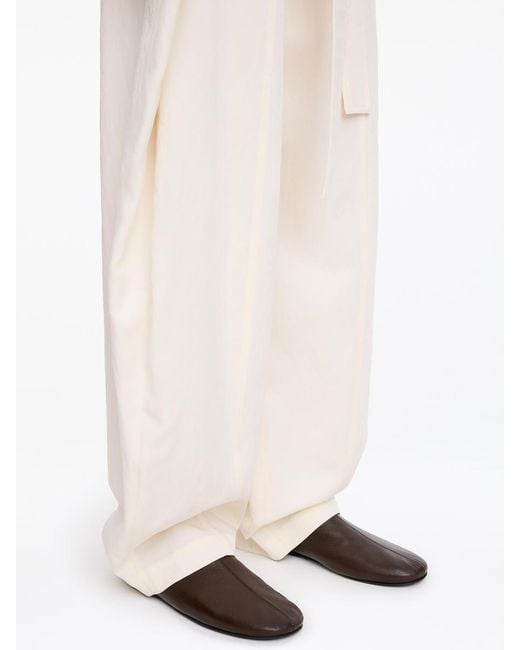 ARKET White Leather Ballet Flats