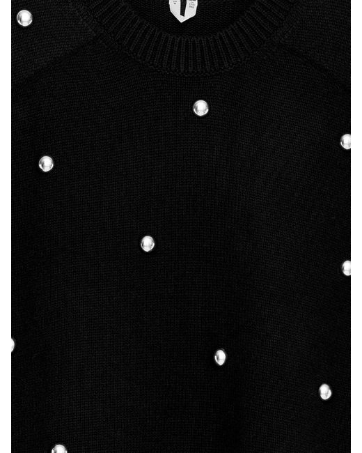 ARKET Black Studded Wool Jumper