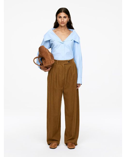ARKET Yellow Cordhose Mit Hohem Bund