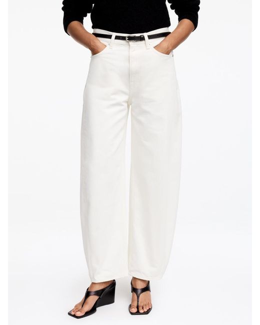 ARKET White Bloom Barrel Jeans