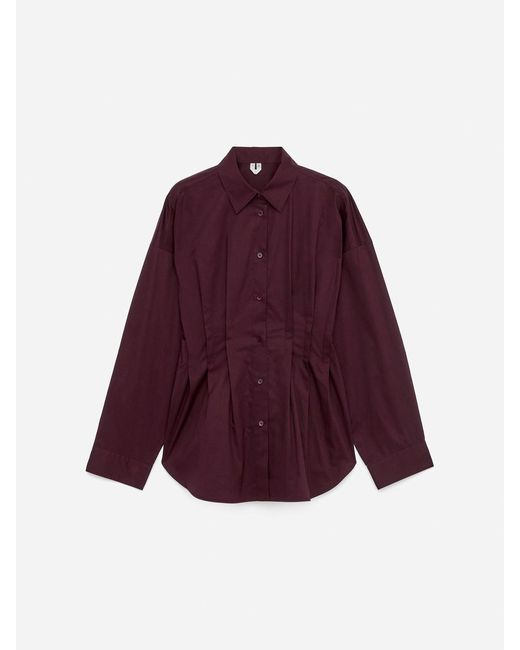 ARKET Purple Pleated Blouse