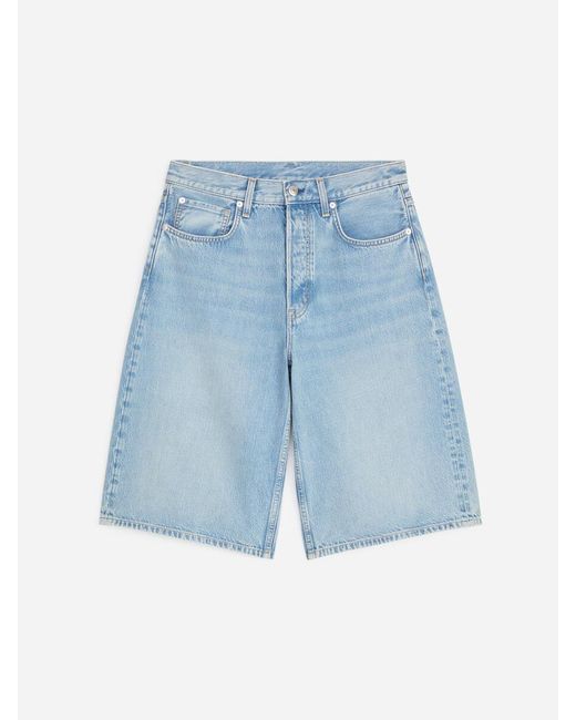 ARKET Blue Long Denim Shorts