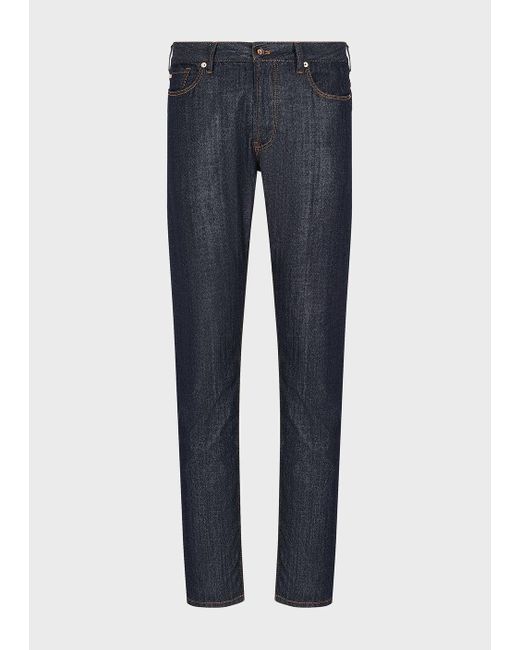 Emporio Armani Blue J06 Slim-fit 7.7 Oz Denim Jeans for men