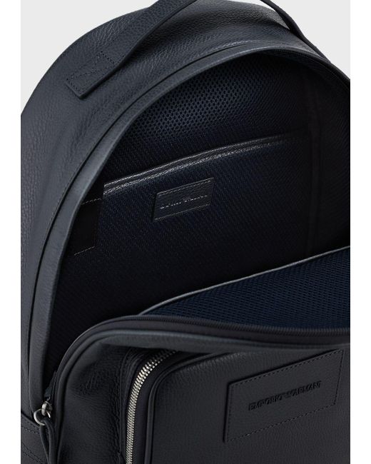 emporio armani leather backpack