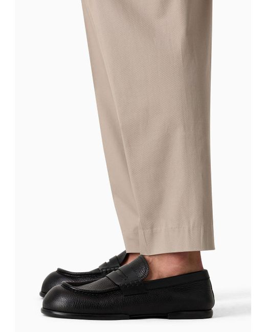 Pantalones Modelo Chino En Sarga De Algodón Cómodo Emporio Armani de hombre de color Natural