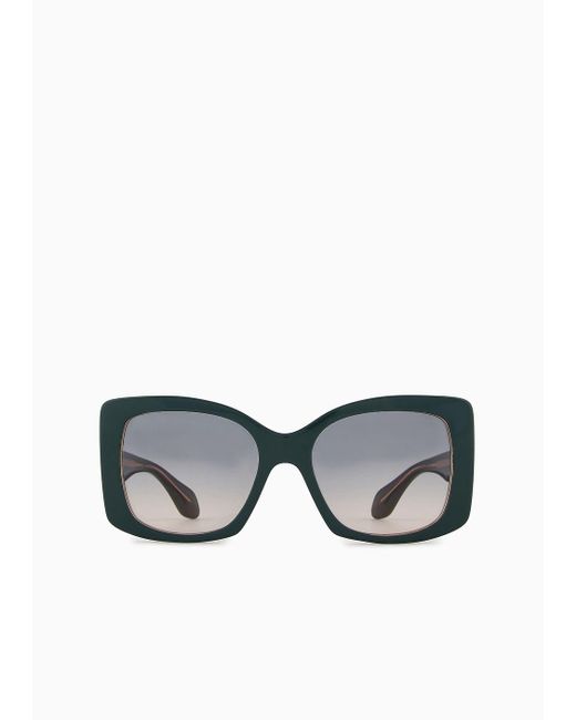 Giorgio Armani Gray Sonnenbrille Mit Eckiger Fassung