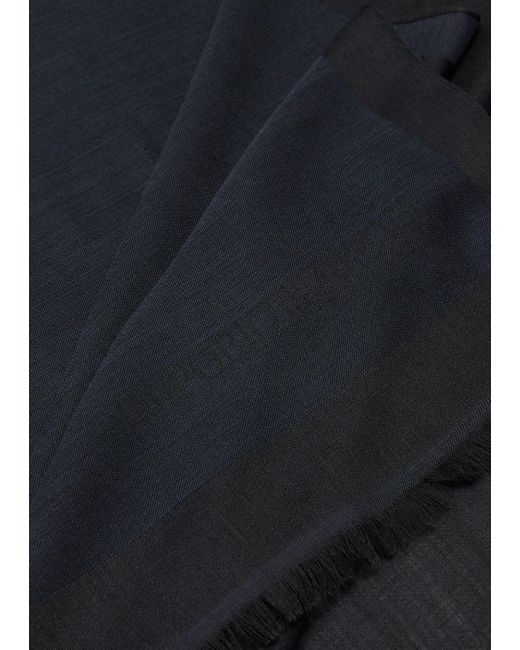 Emporio Armani Blue Wool And Silk Stole for men