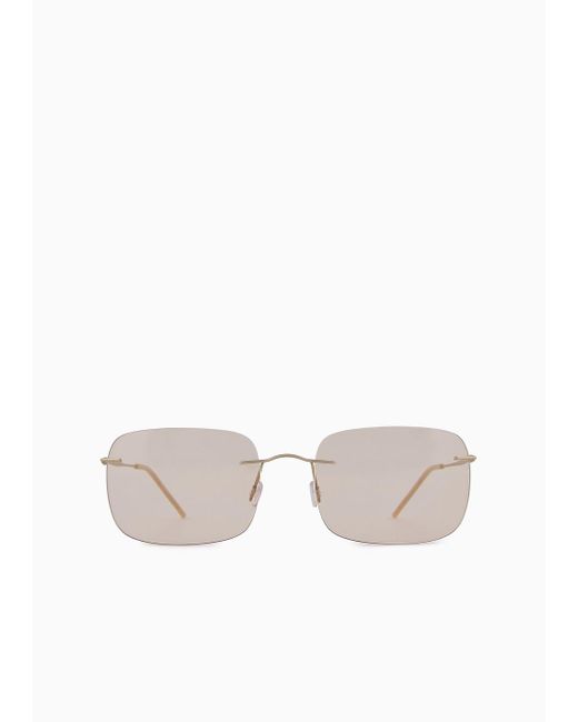 Giorgio Armani White Pillow Sunglasses for men