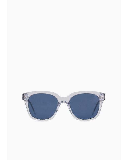 Gafas De Sol Cuadradas Para Giorgio Armani de color Blue