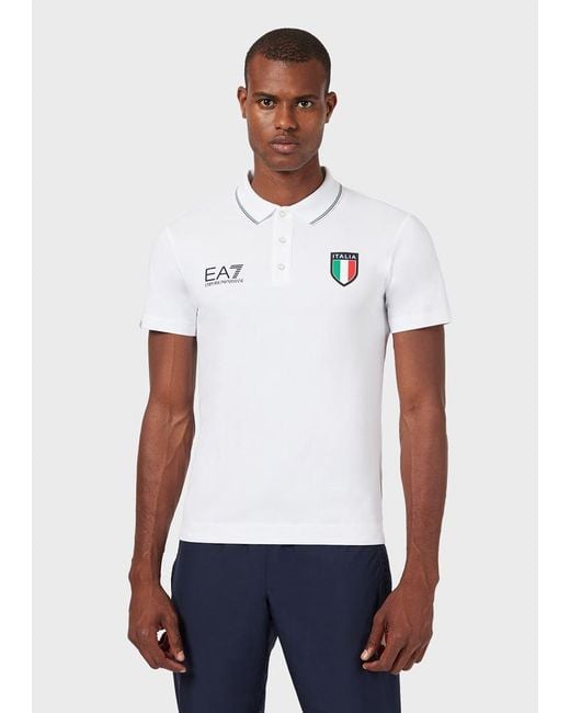 Homme Vêtements T-shirts Polos Polo Polos EA7 Emporio EA7 pour homme en coloris Blanc 