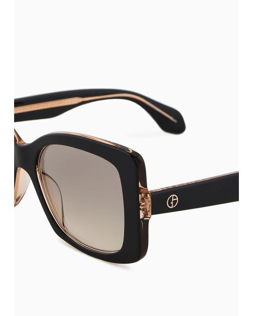 Gafas De Sol Cuadradas Para Giorgio Armani de color Black
