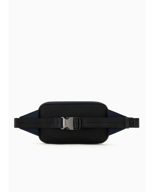 Emporio Armani Blue Travel Essentials Nylon Belt Bag for men