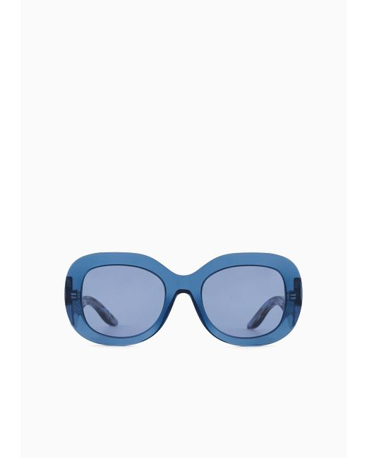 Giorgio Armani Blue Oval Sunglasses