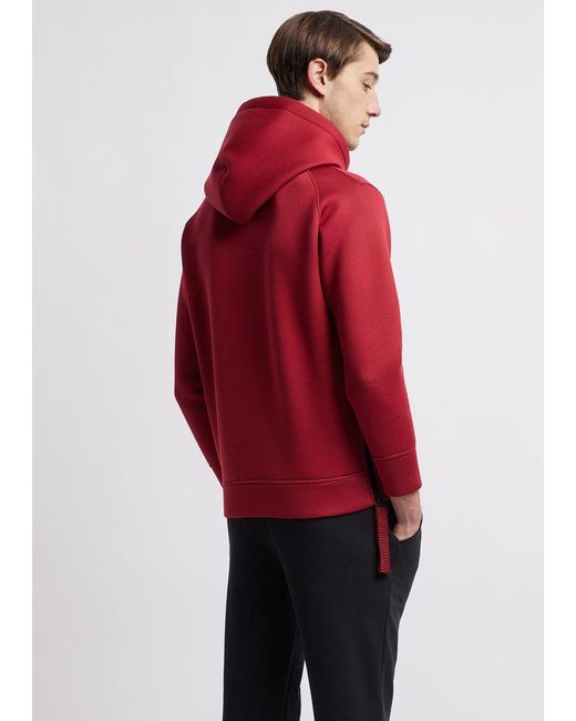 armani red hoodie