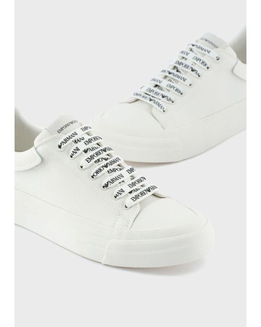 emporio armani clean leather back tab sneaker