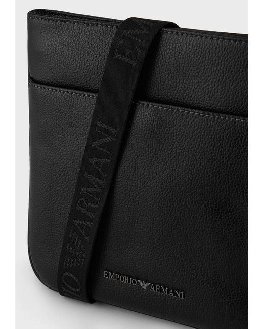 Emporio Armani Leather Crossbody Bag in Black 1 (Black) for Men - Lyst