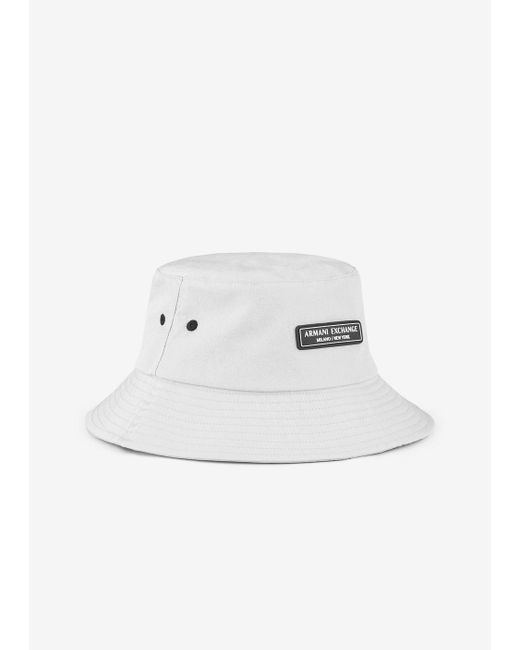 Emporio Armani Armani Exchange Bucket Hats in White for Men Lyst