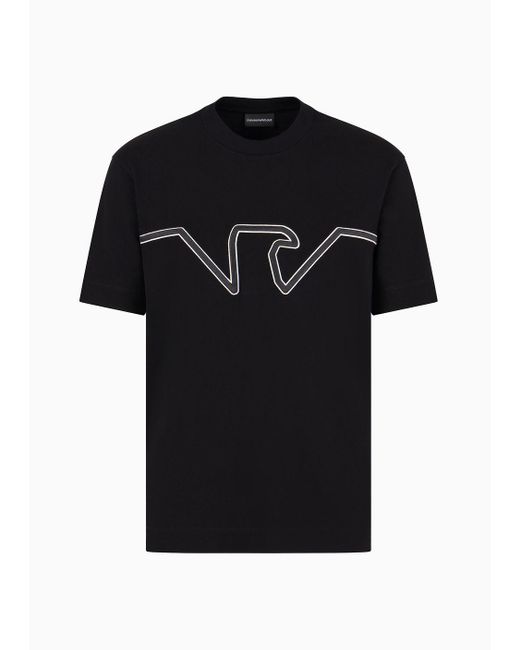 Emporio Armani Black Relaxed Fit T-shirts for men