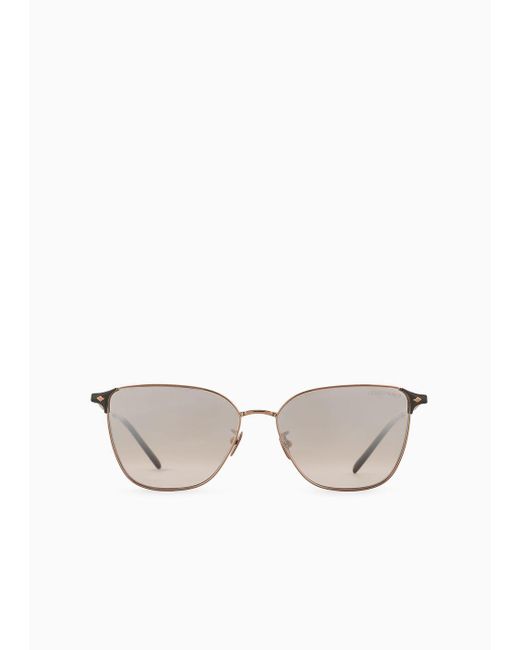 Gafas De Sol Cuadradas Para Giorgio Armani de color White