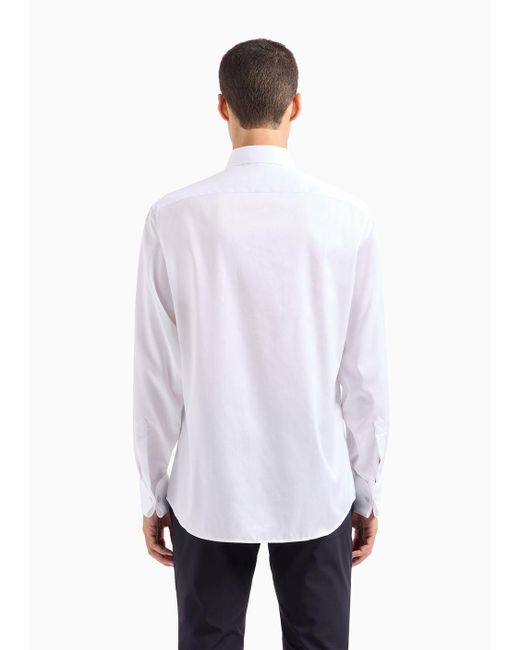 Emporio Armani White Classic Shirts for men