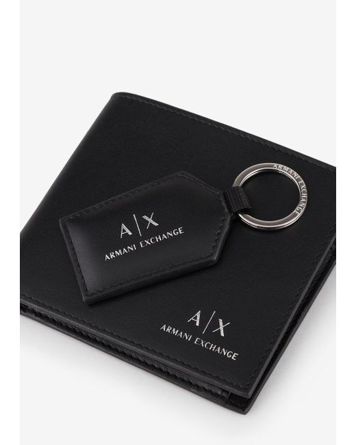instans Original Halvtreds Armani Exchange Leather Wallet Gift Set in White for Men | Lyst