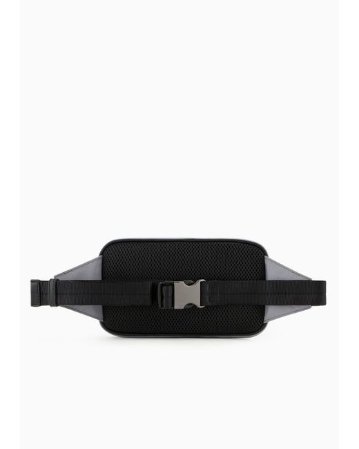 Emporio Armani Gray Travel Essentials Nylon Belt Bag for men