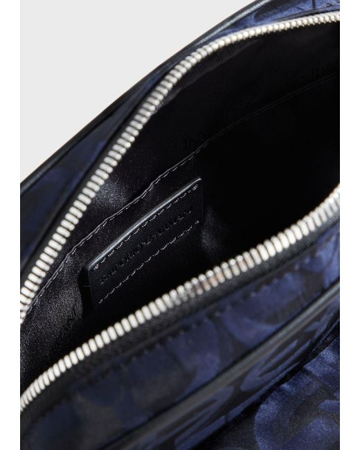 Emporio Armani Nylon Shoulder Bag With Allover Jacquard Replica Ea