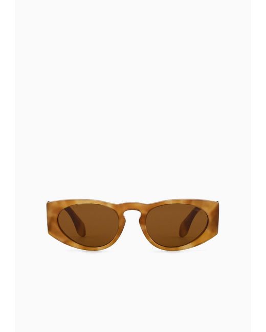 Giorgio Armani Sonnenbrille Mit Rechteckiger Fassung in White für Herren
