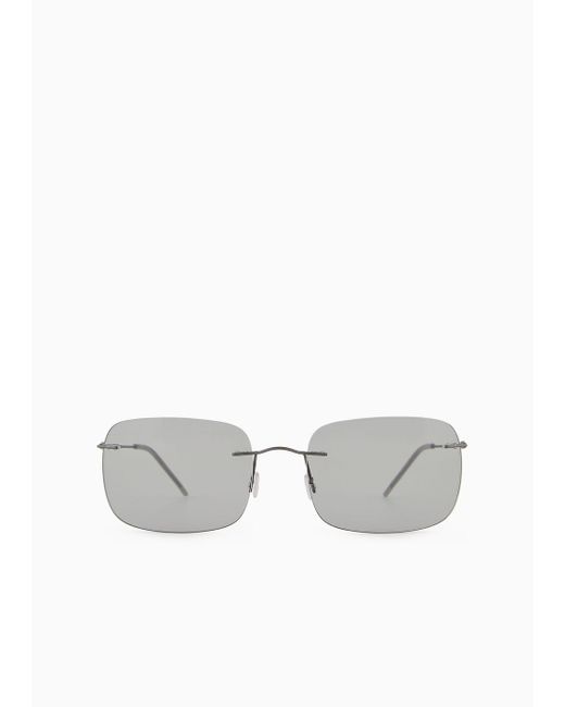 Giorgio Armani Sonnenbrille Mit Pillow-fassung in White für Herren