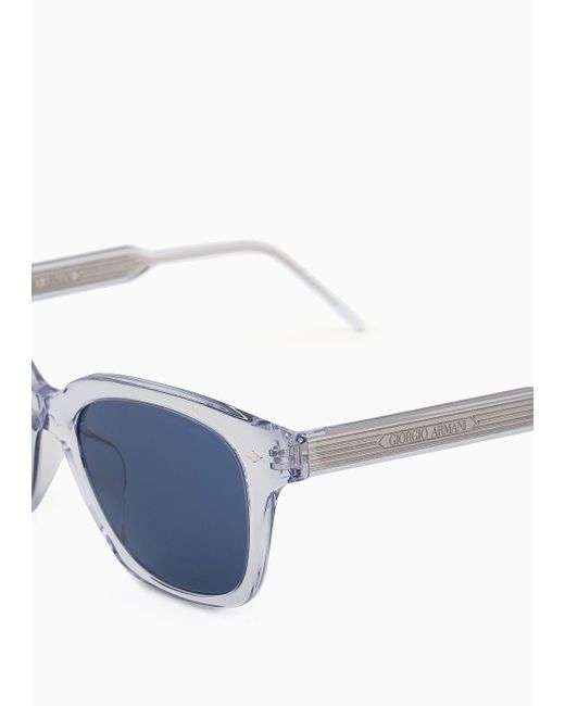 Gafas De Sol Cuadradas Para Giorgio Armani de color Blue