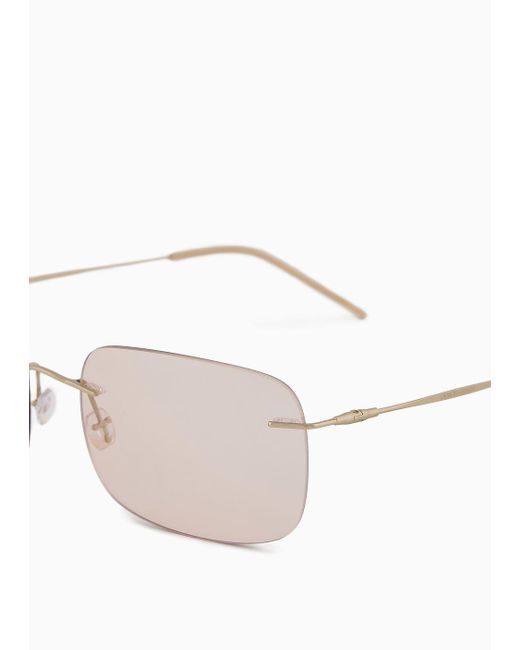 Giorgio Armani White Pillow Sunglasses for men