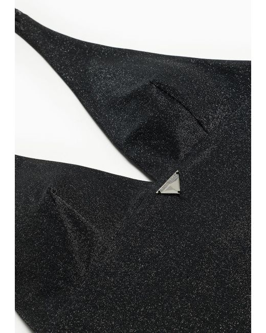 Emporio Armani Black Badeanzug Mit Wattierung Aus Lurex-gewebe