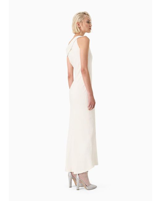 Giorgio Armani White Silk Long Dress