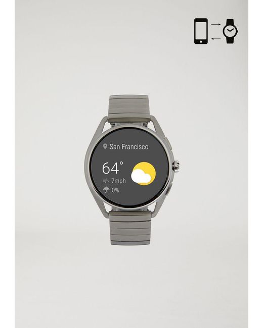 armani smartwatch silver
