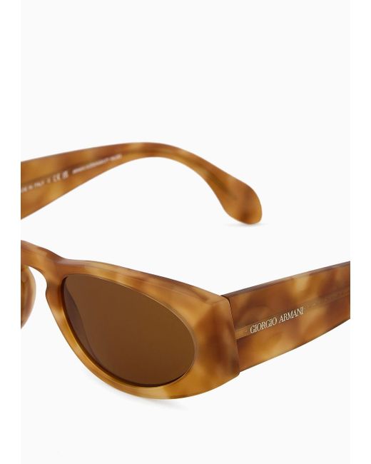 Giorgio Armani White Rectangular Sunglasses for men