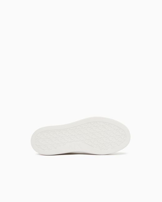 ARMANI EXCHANGE White Sneakers Jacquard Canvas