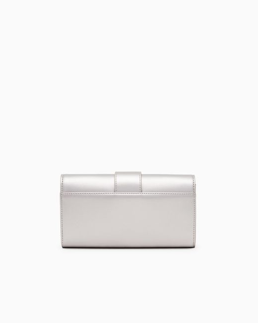 ARMANI EXCHANGE White Wallet On Chain With Asv Logo