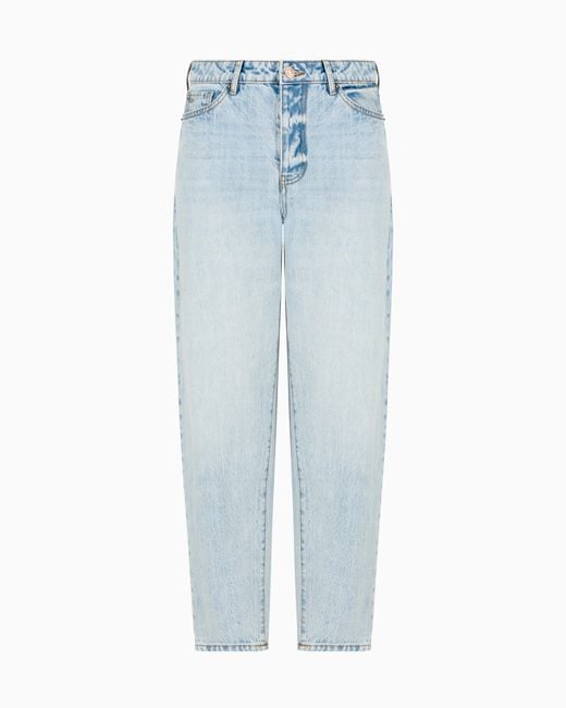 Vaqueros De Corte Zanahoria En Denim Rígido ARMANI EXCHANGE de color Blue