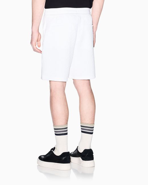 ARMANI EXCHANGE White Bermuda Jacquard Stretch Modern Comfort for men