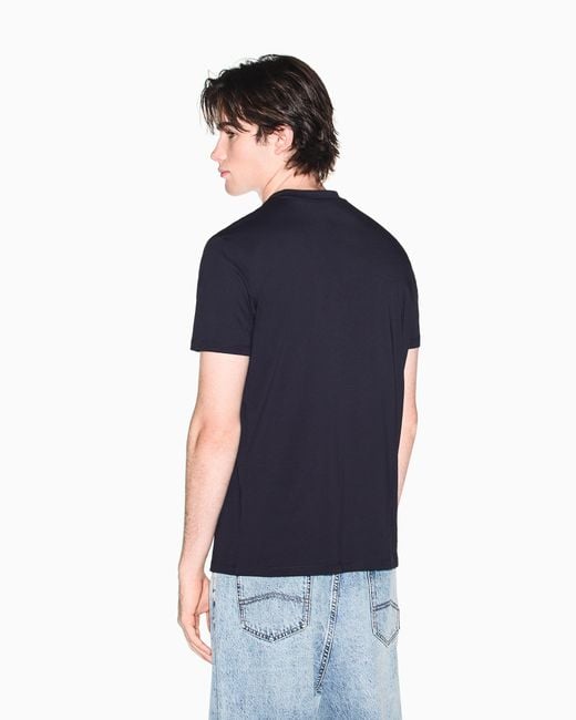 ARMANI EXCHANGE Blue Regular-Fit T-Shirt for men